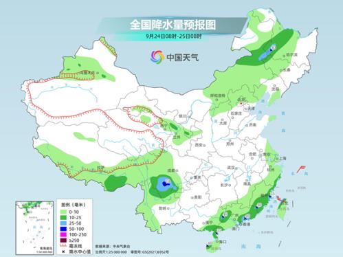 江南华南等地仍有持续性强降雨 北方大部秋高气爽