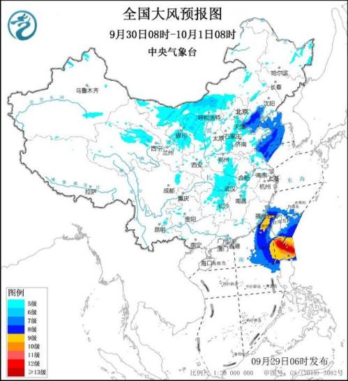 大风蓝色预警:内蒙古宁夏山西等地部分地区阵风可达7至8级