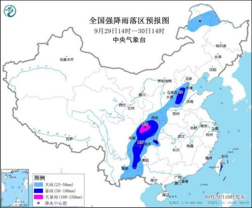 暴雨蓝色预警:河北四川贵州等14省区市部分地区有大到暴雨