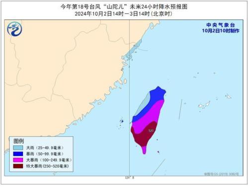 台风橙色预警:“山陀儿”将向东北方向移动 强度缓慢减弱