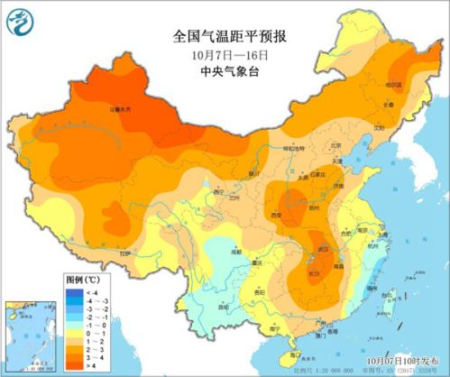 冷空气也难挡升温趋势!未来十天气温预报图一片暖橙色 雨主要在这些地方