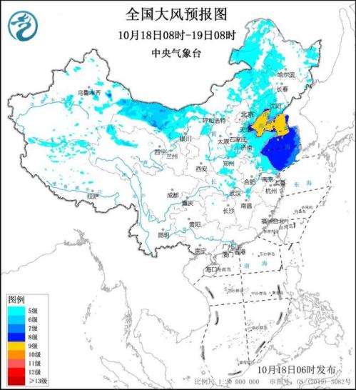 大风预警!今明天10余省区市有大风天气 部分地区阵风可达8至9级
